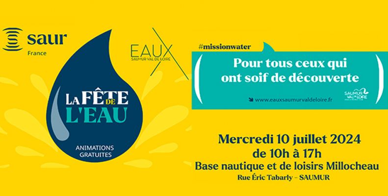 Fête de l'eau 2024 à Saumur, mercredi 10 juillet à la base nautique et de loisirs Millocheau