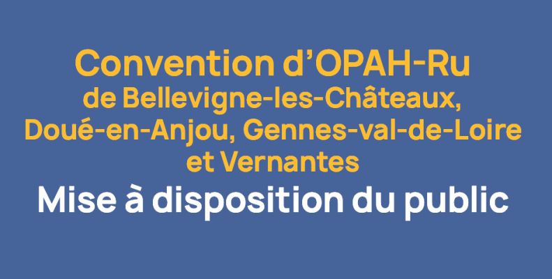 Convention d’OPAH-Ru de Bellevigne-les-Châteaux, Doué-en-Anjou, Gennes-val-de-Loire et Vernantes : mise à disposition du public