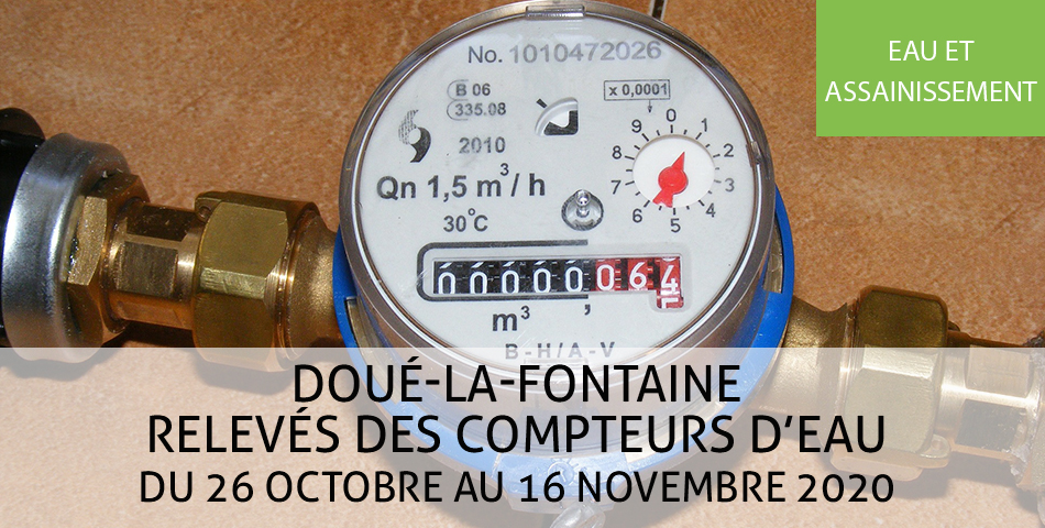 Doué-en-Anjou : campagne de relevés  de compteurs d’eau potable